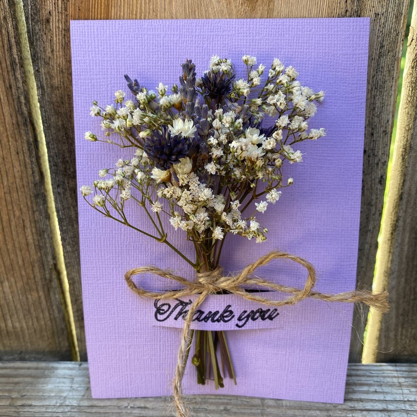 001 Mini dried flower bouquet card gifts _ set of 10pc