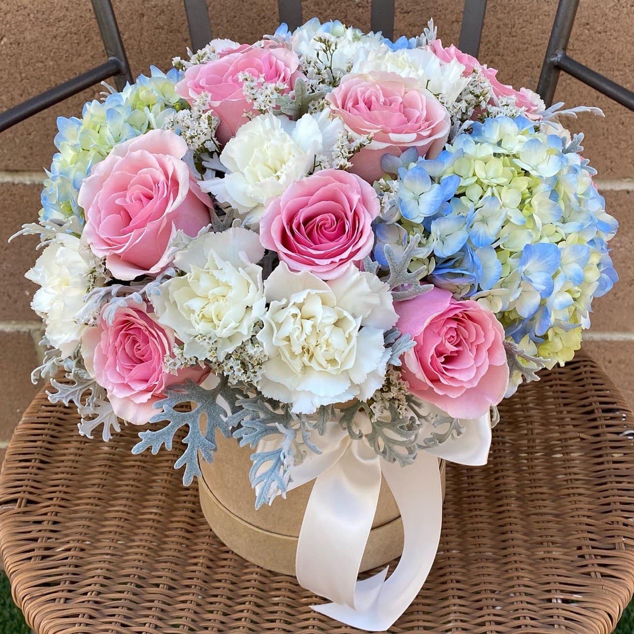 # 11 Pink, blue and white