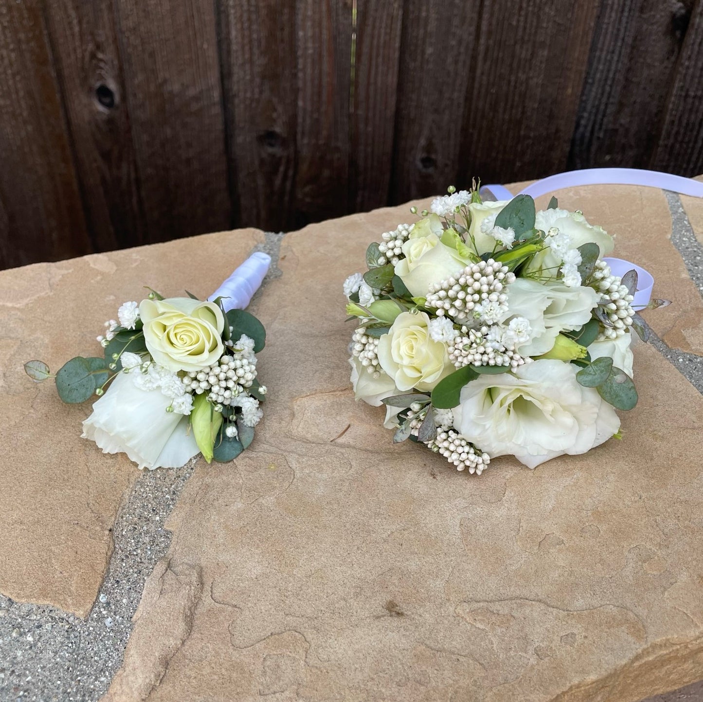 Corsage and boutonniere set