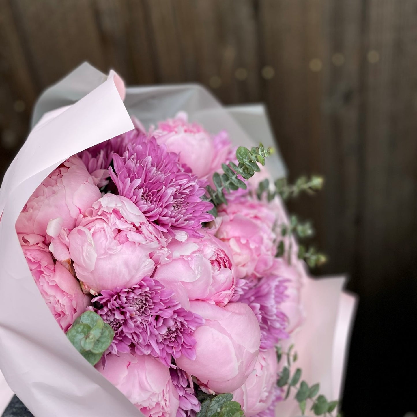 # 50 Bouquet with peonies and chrysanthemums.