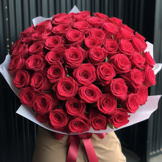 # 16 Classic red roses
