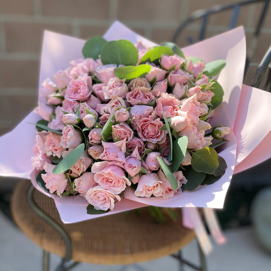 # 19 Pink Spray Roses Bouquet