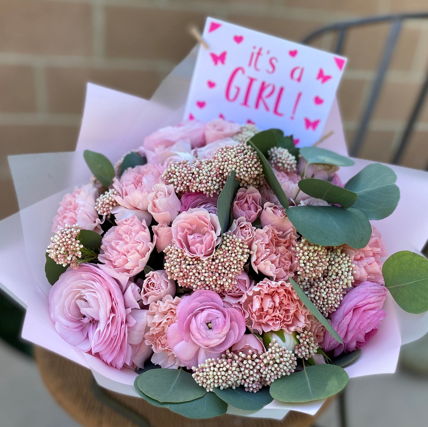 # 20 Pink Cloud, Luxury Bouquet with Ranunculus