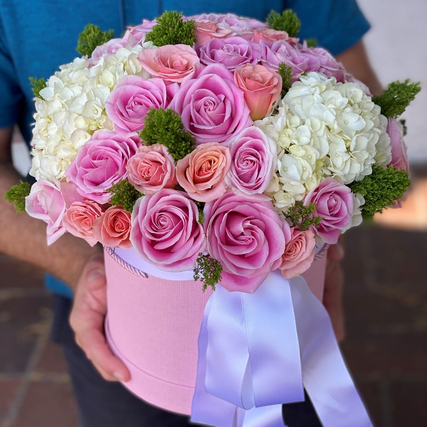 # 23 Lovely Pink Flowers in a box