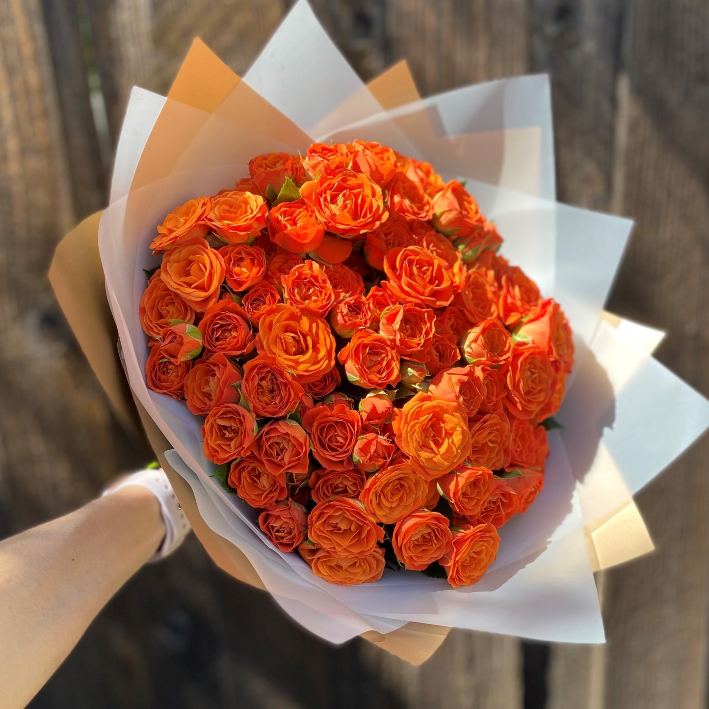 # 37 Orange Spray Roses Bouquet