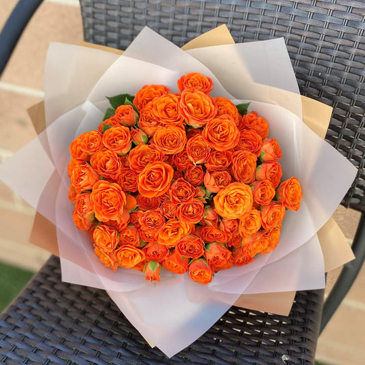 # 37 Orange Spray Roses Bouquet