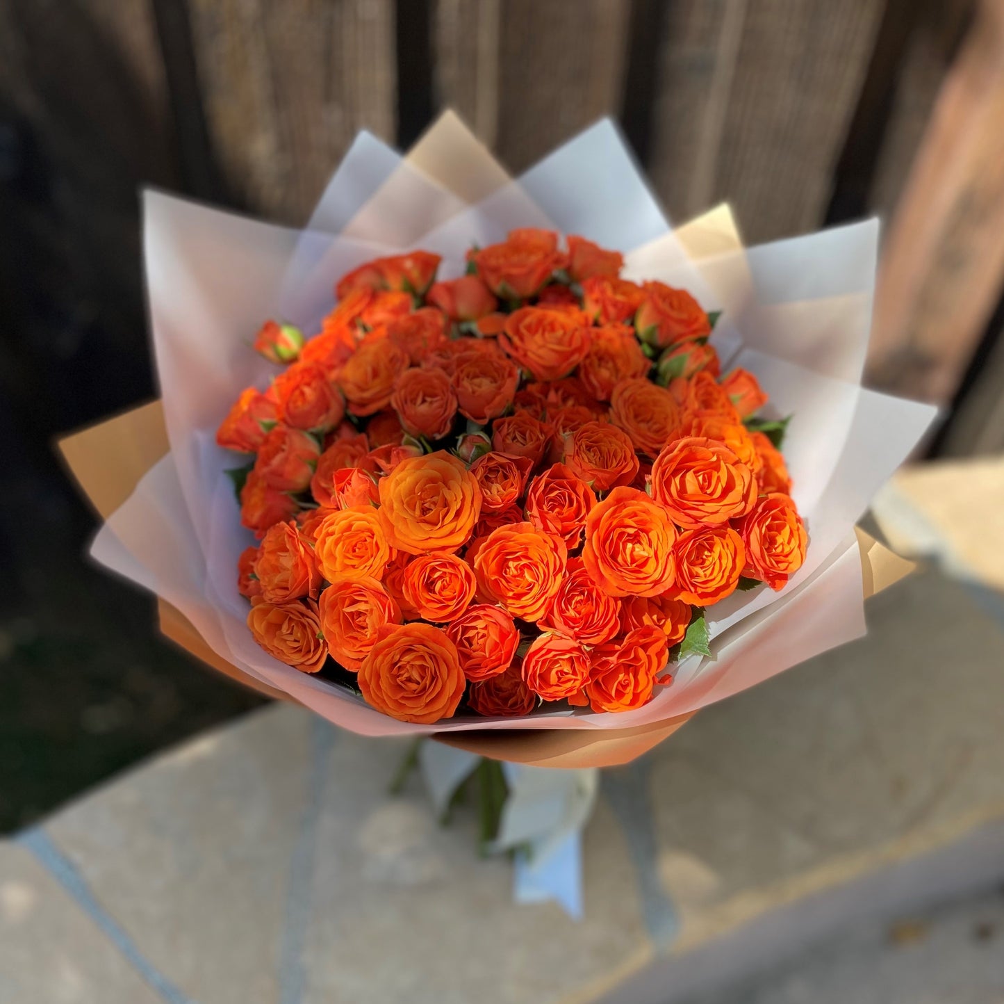 # 37 Orange Spray Roses Bouquet