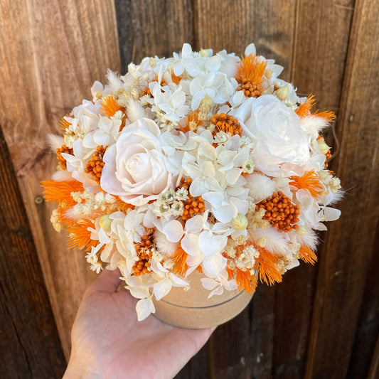 010 Luxury Everlasting Flower Arrangement with Preserved Roses and Dried flowers.