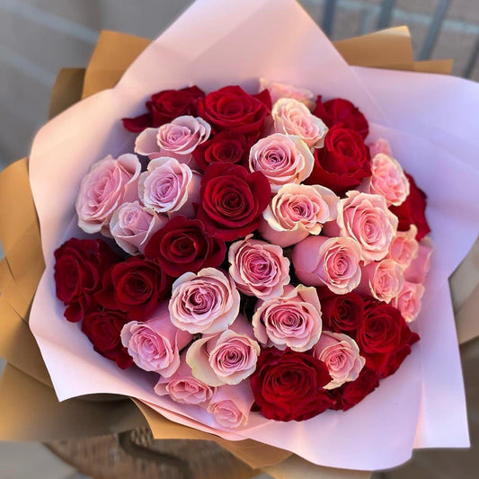 # 13 Lovely pink and red roses