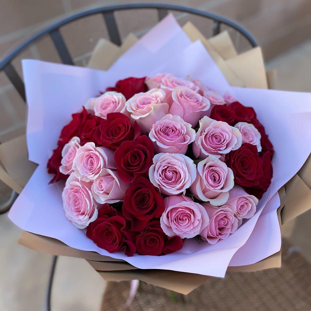 # 13 Lovely pink and red roses